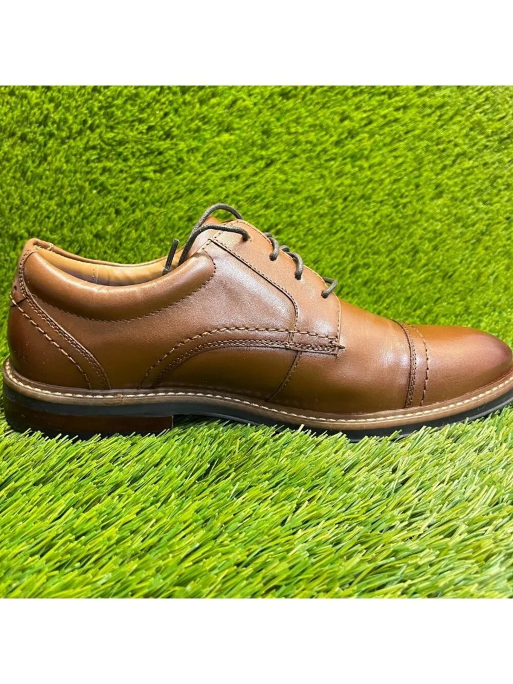 Nunn Bush Westfield Mens Size 8 Brown Casual Classic Cap Toe Oxford Dress Shoes